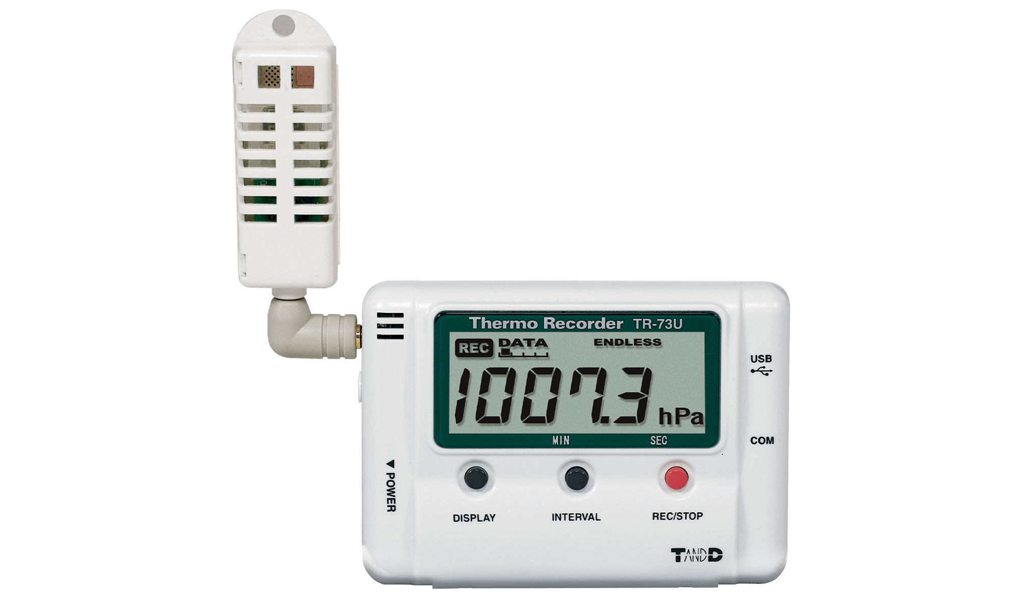tandd進(jìn)口USB 連接氣壓記錄儀 1100 hPa 的溫度、濕度和氣壓TR-73U